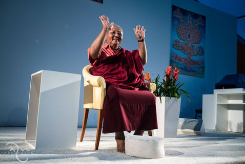 Atmospheric image exploring color, shadow, texture, and a sense of place — Europe Center — August 2018 — Europe Center - Lama Jigme & The Karmapas — photograph by Tokpa Korlo