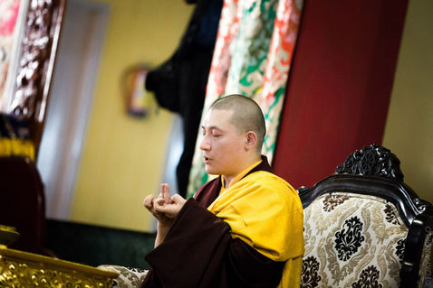 Photograph from KIBI - With A Sad Heart Full Of Joy — Karmapa International Buddhist Institute, New Delhi, India — May 2015 — photograph by Tokpa Korlo