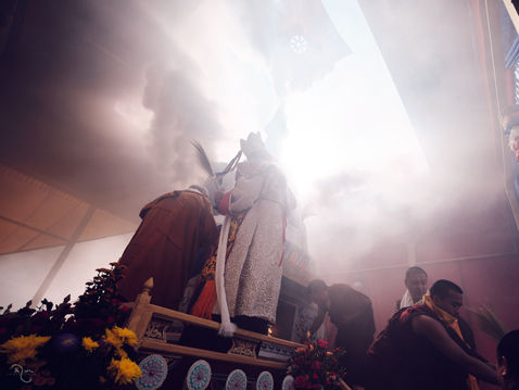 Photograph from Mipham Rinpoche Cremation - Part 1: Fire & Ash — Karmapa International Buddhist Institute, New Delhi, India — February 2026 — photograph by Tokpa Korlo