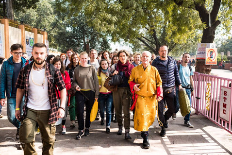 Photograph from Monlam - First We Must Walk Together — Bodh Gaya, Bihar, India — December 2016 — photograph by Tokpa Korlo