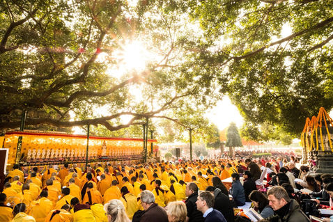 Photograph from Monlam - So It Begins With Light — Bodh Gaya, Bihar, India — December 2016 — photograph by Tokpa Korlo