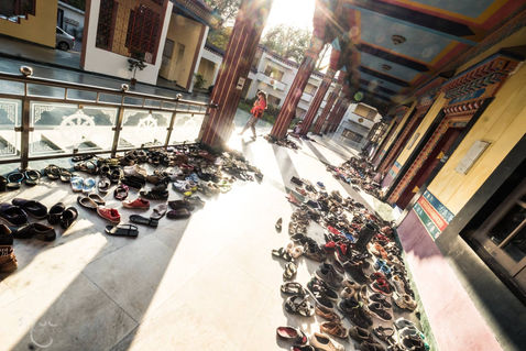 Photograph from KIBI - The Precious Gift Of Humour — Karmapa International Buddhist Institute, New Delhi, India — March 2017 — photograph by Tokpa Korlo