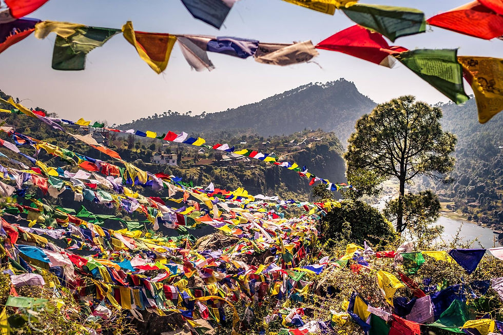 Observational photograph recording color, texture, and the character of the setting — Tso Pema — October 2016 — Tso Pema - In The Power Cave Of Guru Rinpoche — photograph by Tokpa Korlo