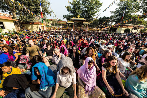 Photograph from MONLAM - Compassion Wears The Crown — Bodh Gaya, Bihar, India — December 2015 — photograph by Tokpa Korlo