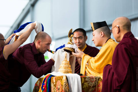 Photograph from Dhagpo - A Bodhisattva Presence — Dhagpo Kagyu Ling, Saint-Léon-sur-Vézère, France — July 2015 — photograph by Tokpa Korlo