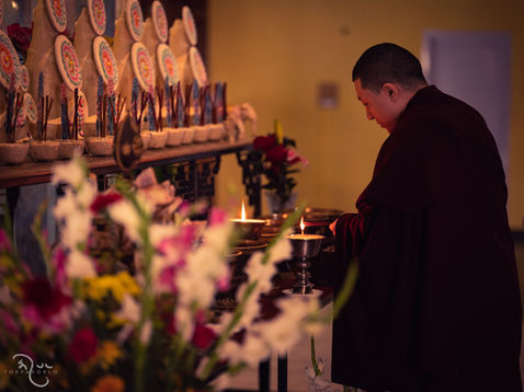 Photograph from KIBI - Death Is A Sunset — Karmapa International Buddhist Institute, New Delhi, India — March 2019 — photograph by Tokpa Korlo
