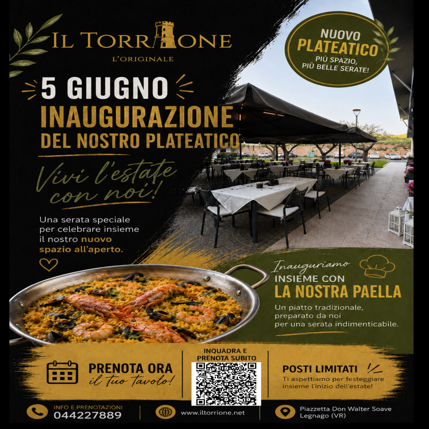 Paella & Sangria! Inaugurazione Plateatico Torrione 2026