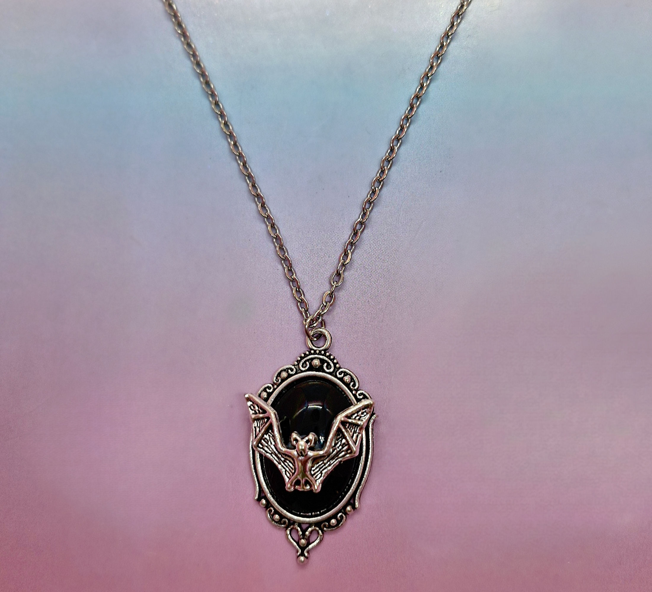 Silver Plated Bat Necklace