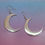 Thumbnail: Silver Plated Moon Earrings
