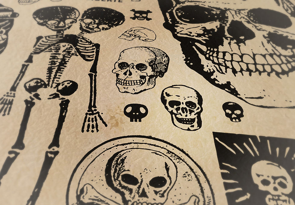 Thumbnail: Primitive Skulls Shower Curtain