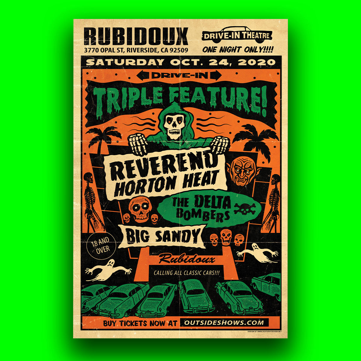 Reverend Horton Heat Spookshow Gig Poster