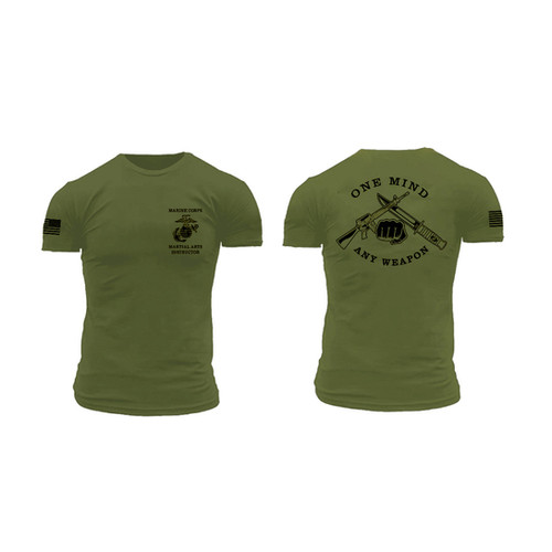 Short Sleeve OD USMC Martial Arts Instructor TShirt Victory Creative