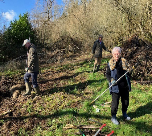 Woodland volunteers in action