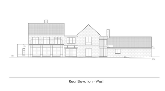 Oakridge House - existing rear elevation