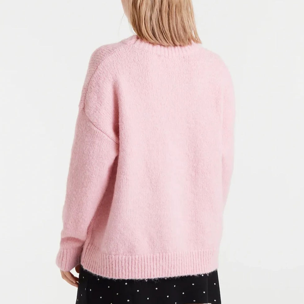 Thumbnail: Jacquard knit sweater with Strawberry print