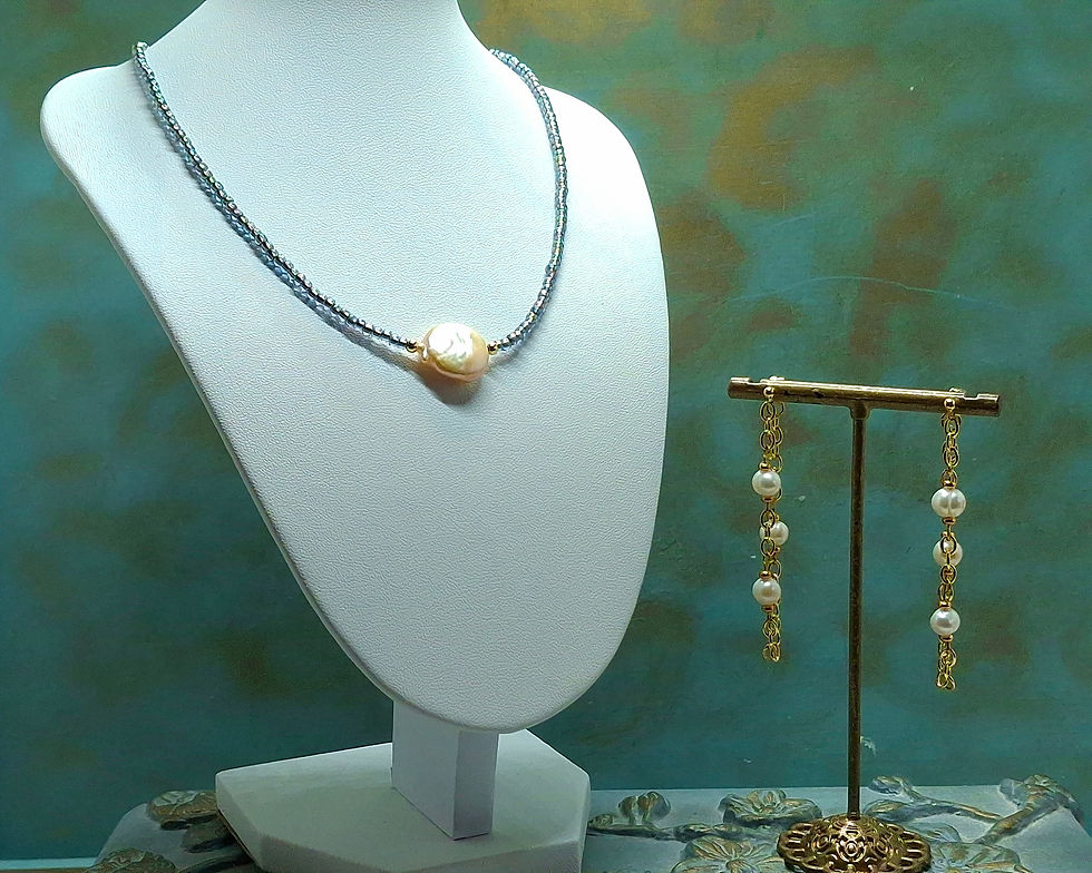 Thumbnail: Freshwater Coin Pearl Necklace