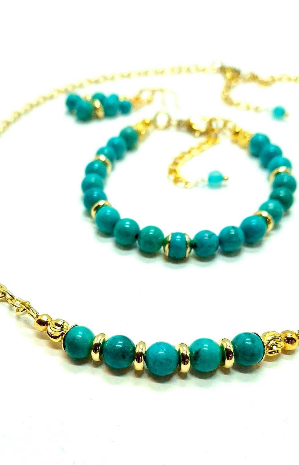 Thumbnail: Turquoise Necklace - Gold