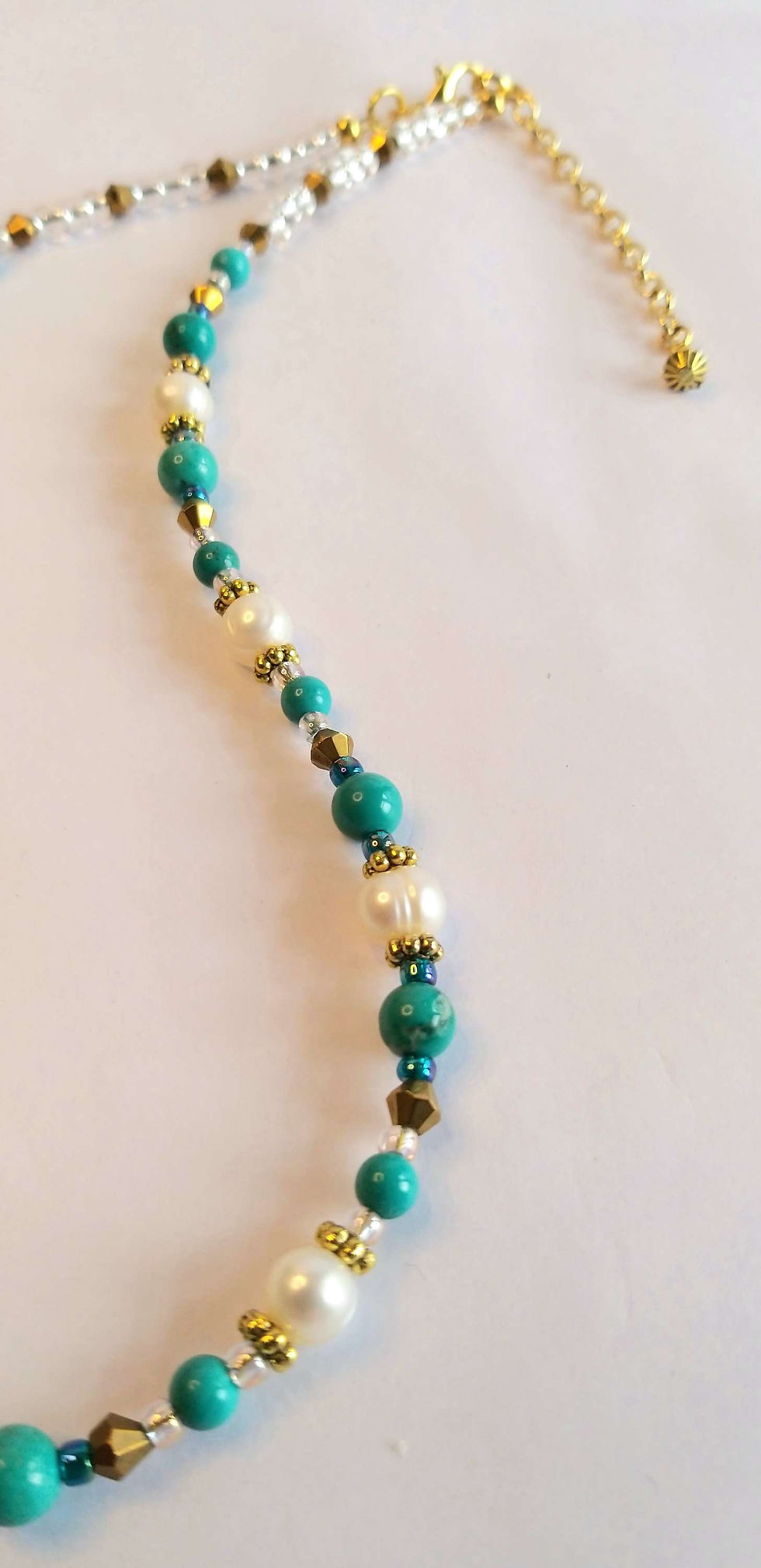 Thumbnail: Turquoise + Pearl Necklace