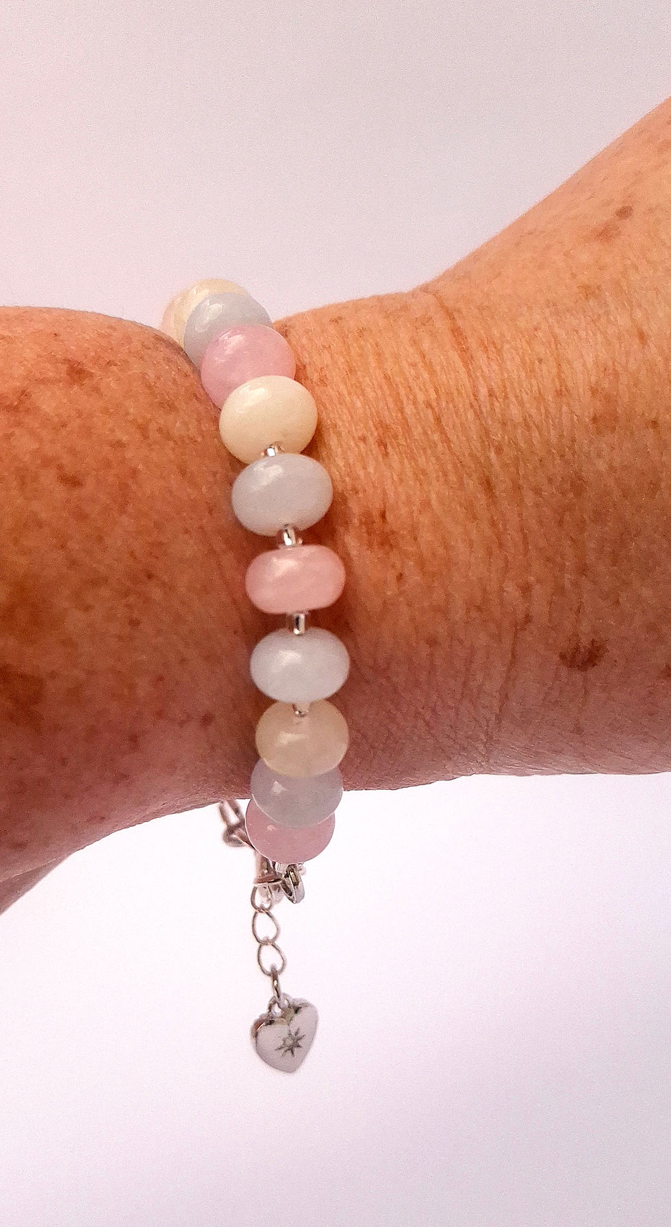 Thumbnail: Silver Pastel Jade Bracelet