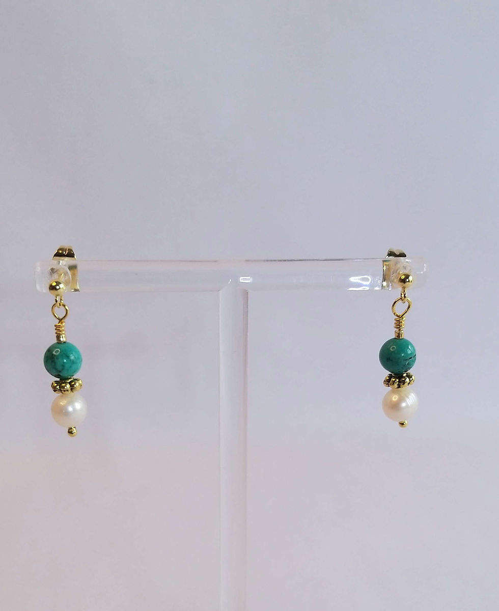 Thumbnail: Turquoise + Pearl Bracelet