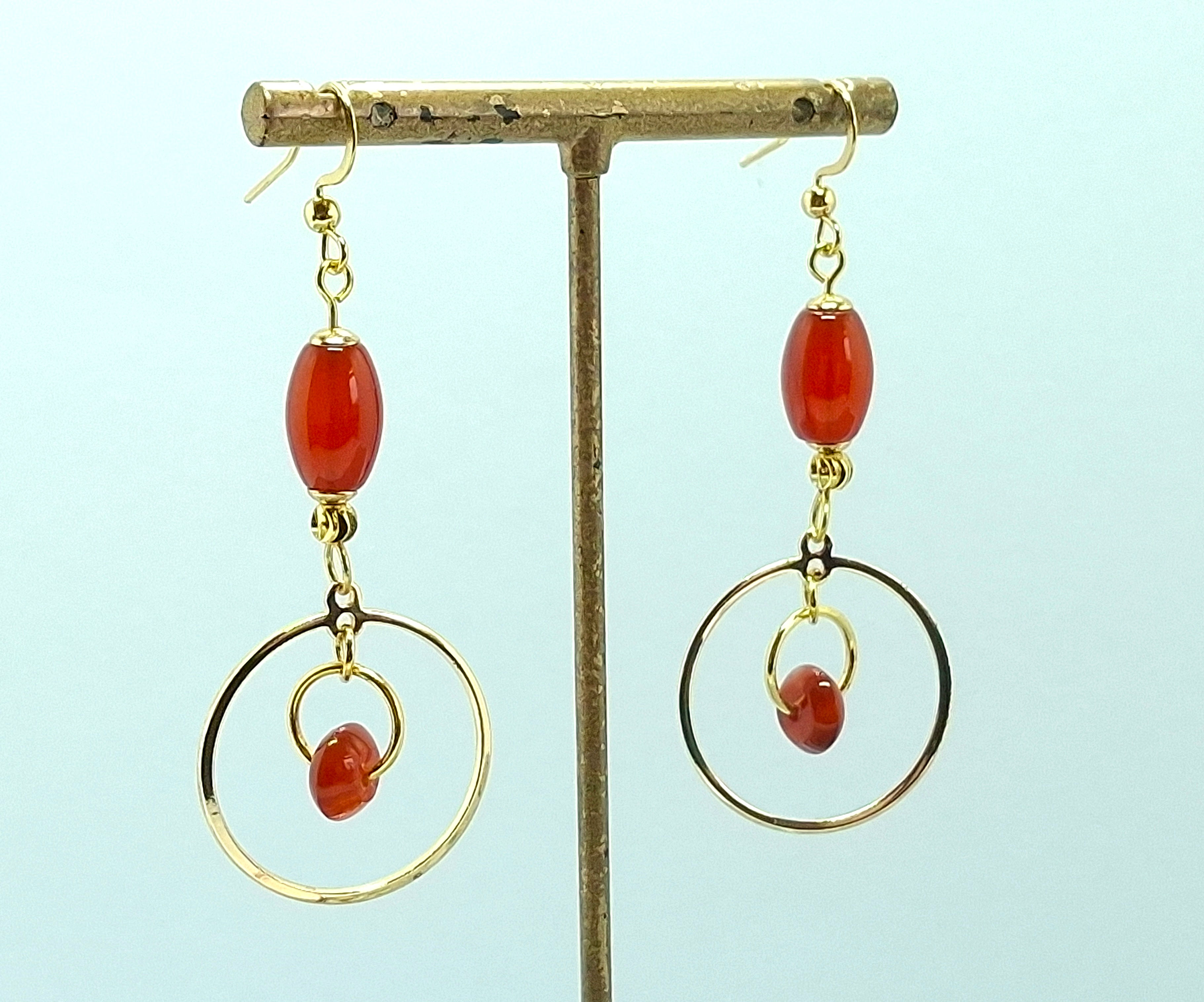 Carnelian Satellite Earrings