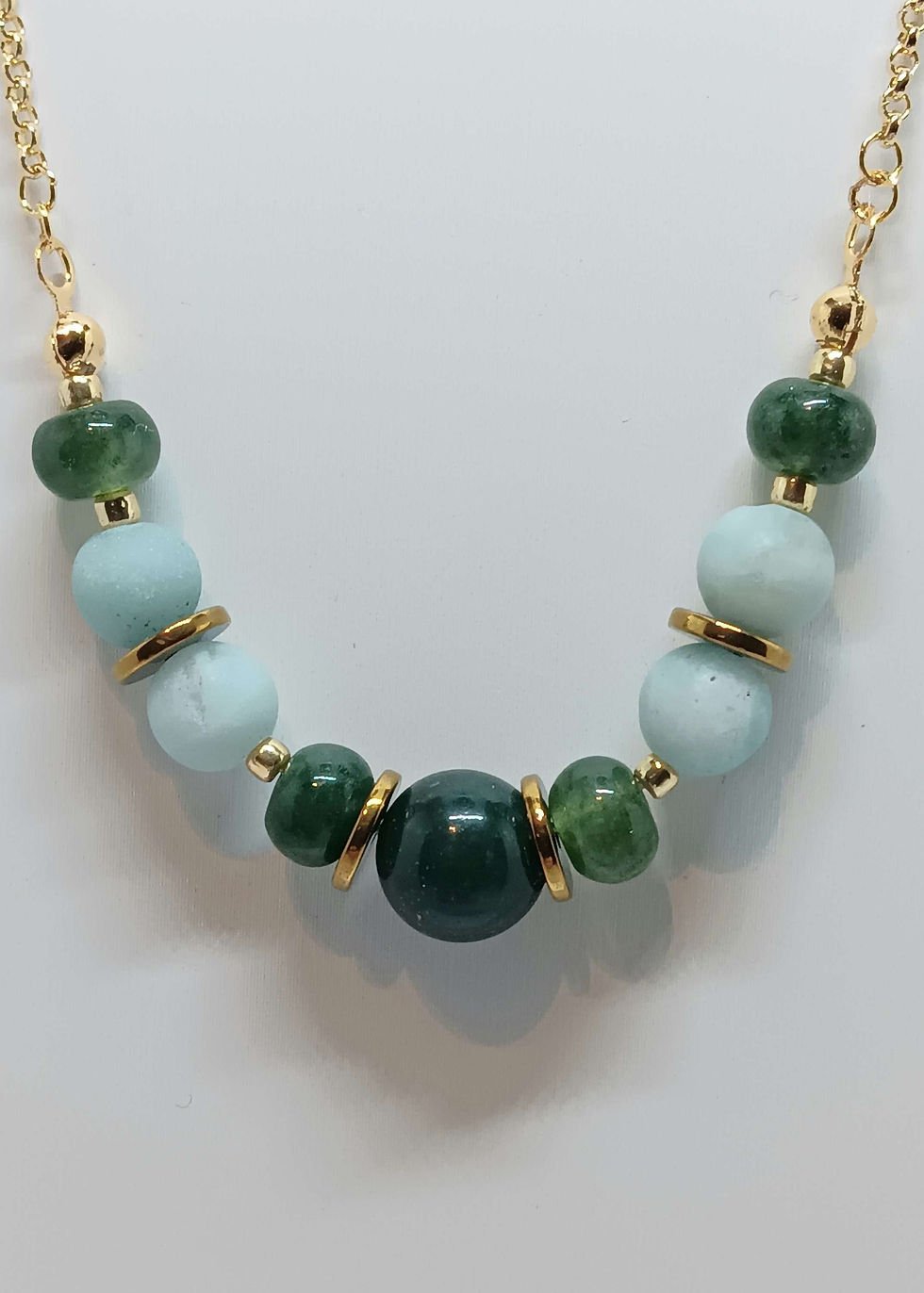 Thumbnail: Moss Agate + Amazonite Necklace