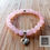 Thumbnail: PURE - Rose Quartz Heart Bracelet - Gold or Silver