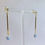 Thumbnail: Aquamarine + Crystal Drop Earrings - Gold