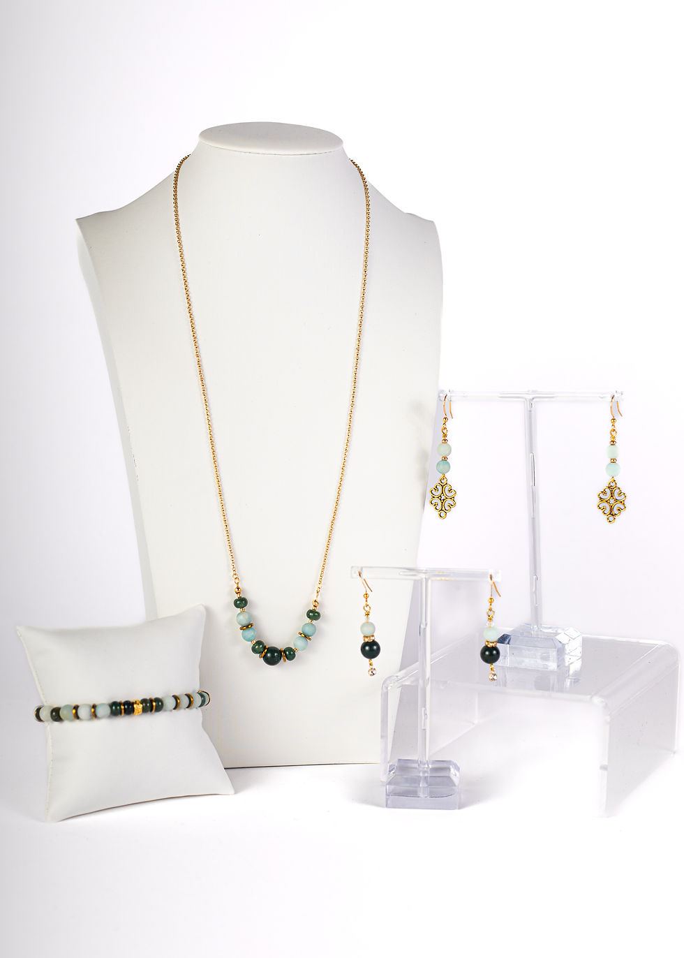 Thumbnail: Moss Agate + Amazonite Necklace