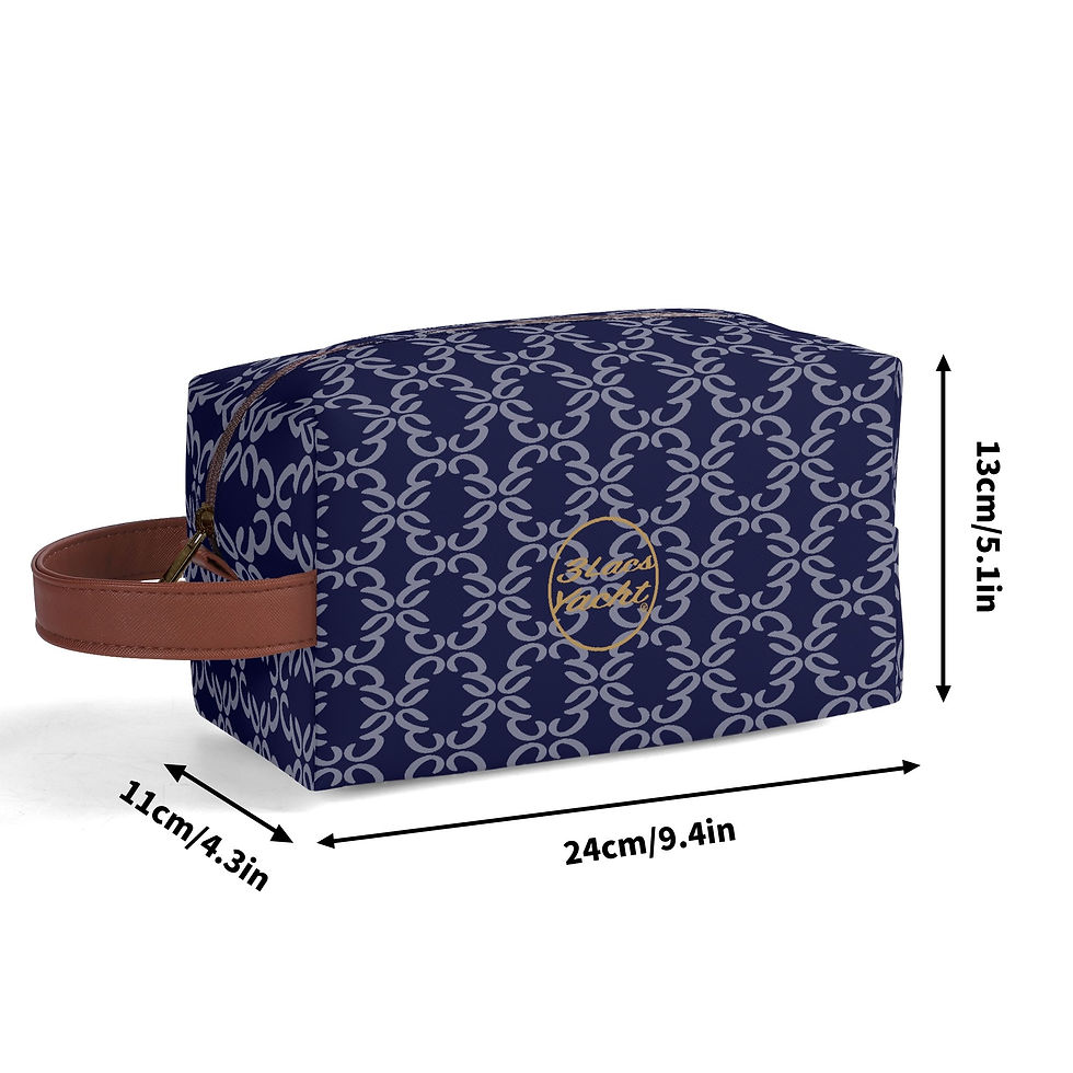 Thumbnail: Elegance Yachting - Travel PU Leather Toilettrie Bag Makeup Cosmetics Organizer