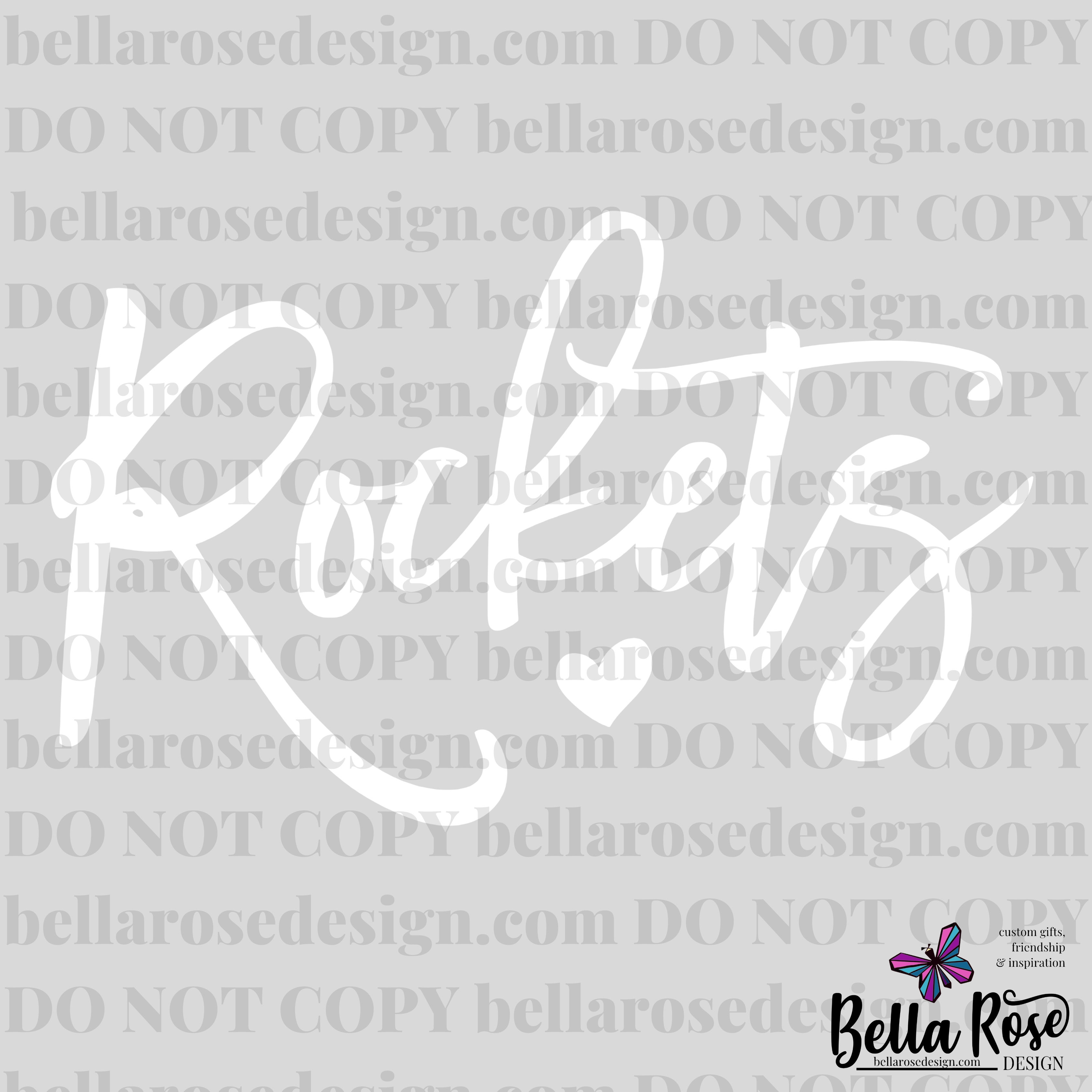 YOUTH Rockets Cursive Heart