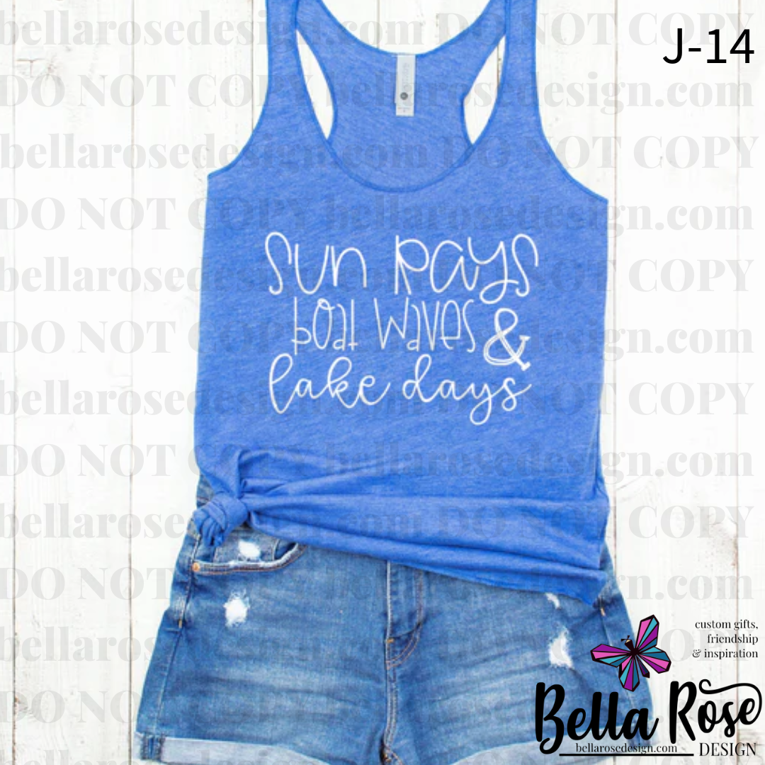 Sun Rays, Boat Waves & Lake Days (J-14)