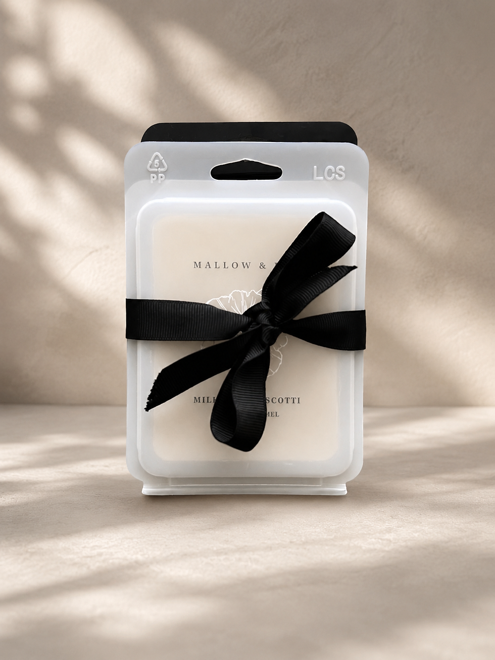 Mallow & Moo Wax Melt Duo Gift Set - two 100 g wax melts tied with black ribbon