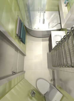 Ванная вид сверху