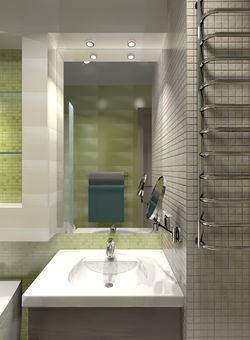 Ванная вид на раковину