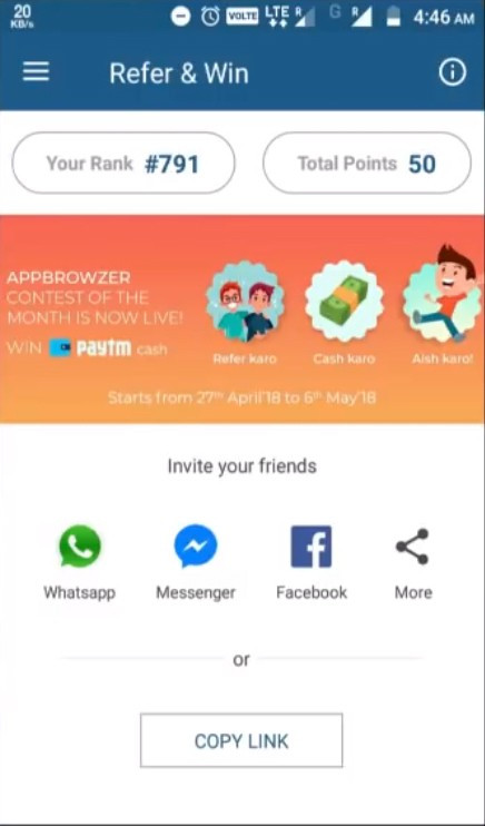 contest of the month - referral program