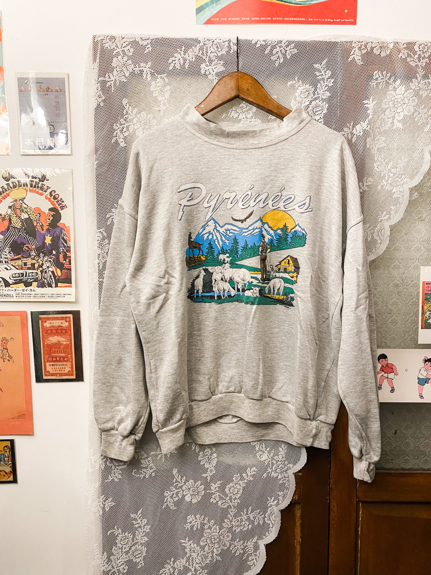 灰色 Pyréuées 長袖衛衣