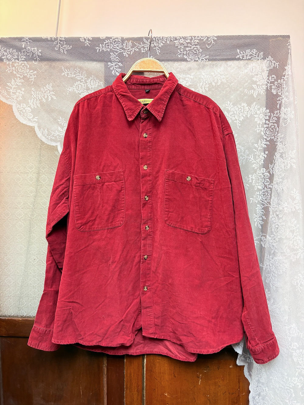 Saruccia 棗紅色登芯絨長袖上衣