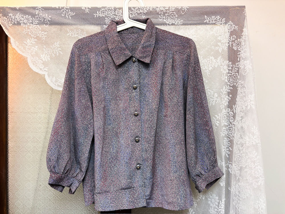 嬤紫雪花長袖上衣