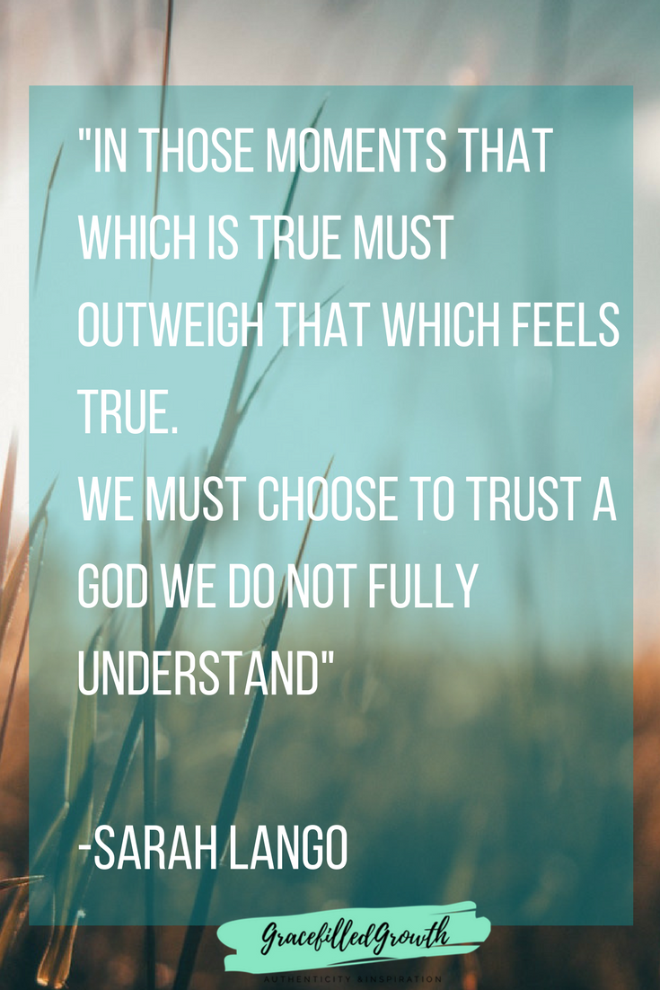 Trusting God when you don't understand. Faith amidst suffering. Why hasn't God answered my prayers? Where are you God?