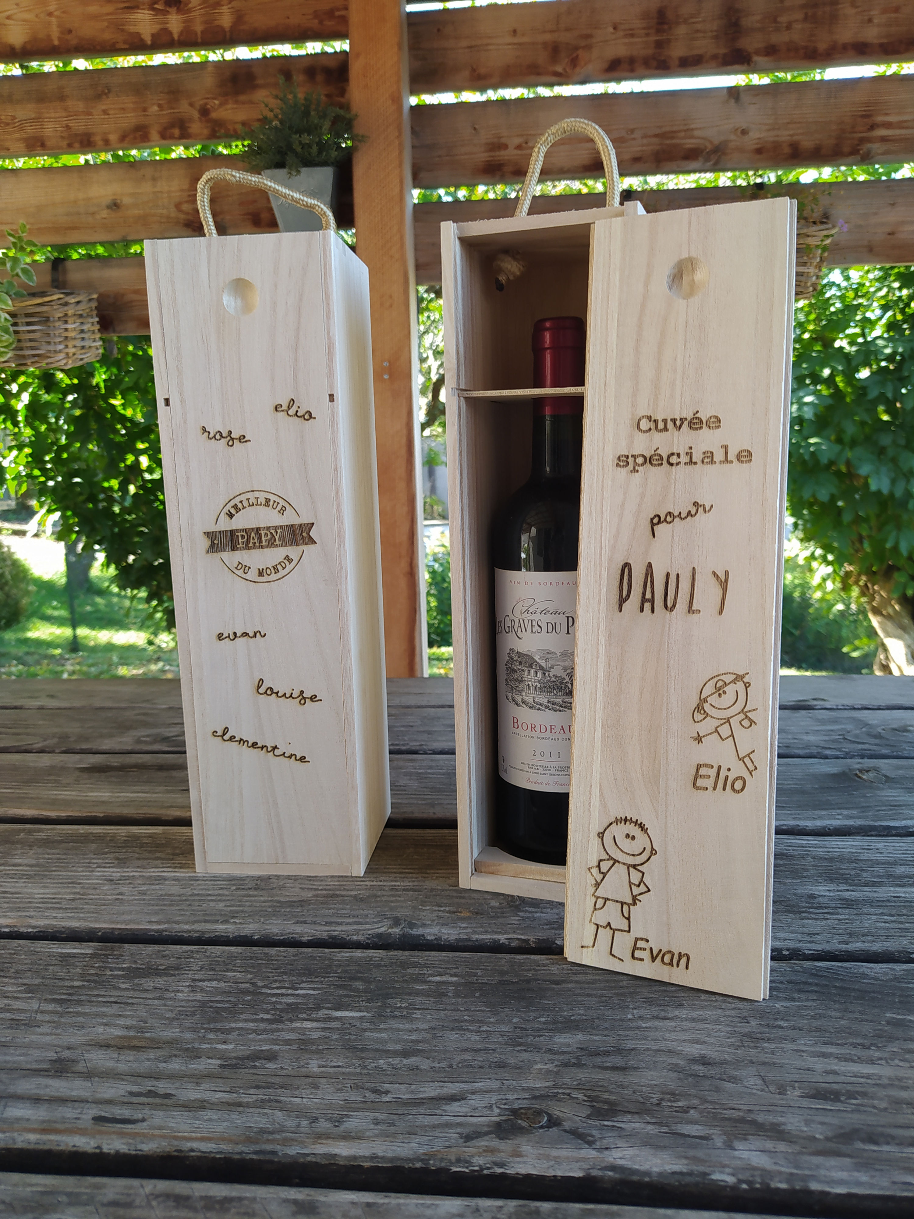 Coffret bouteille cadeau papy