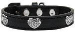 Miniature : Faux Leather Rhinestone Heart Collar