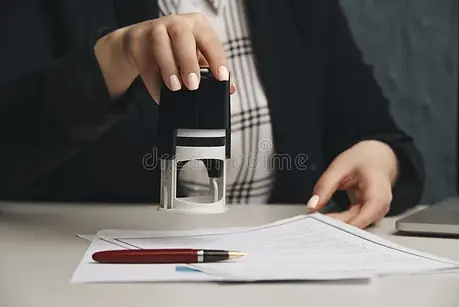 female-notary-stamping-agreement-company-secretary-official-document-validity-female-notar