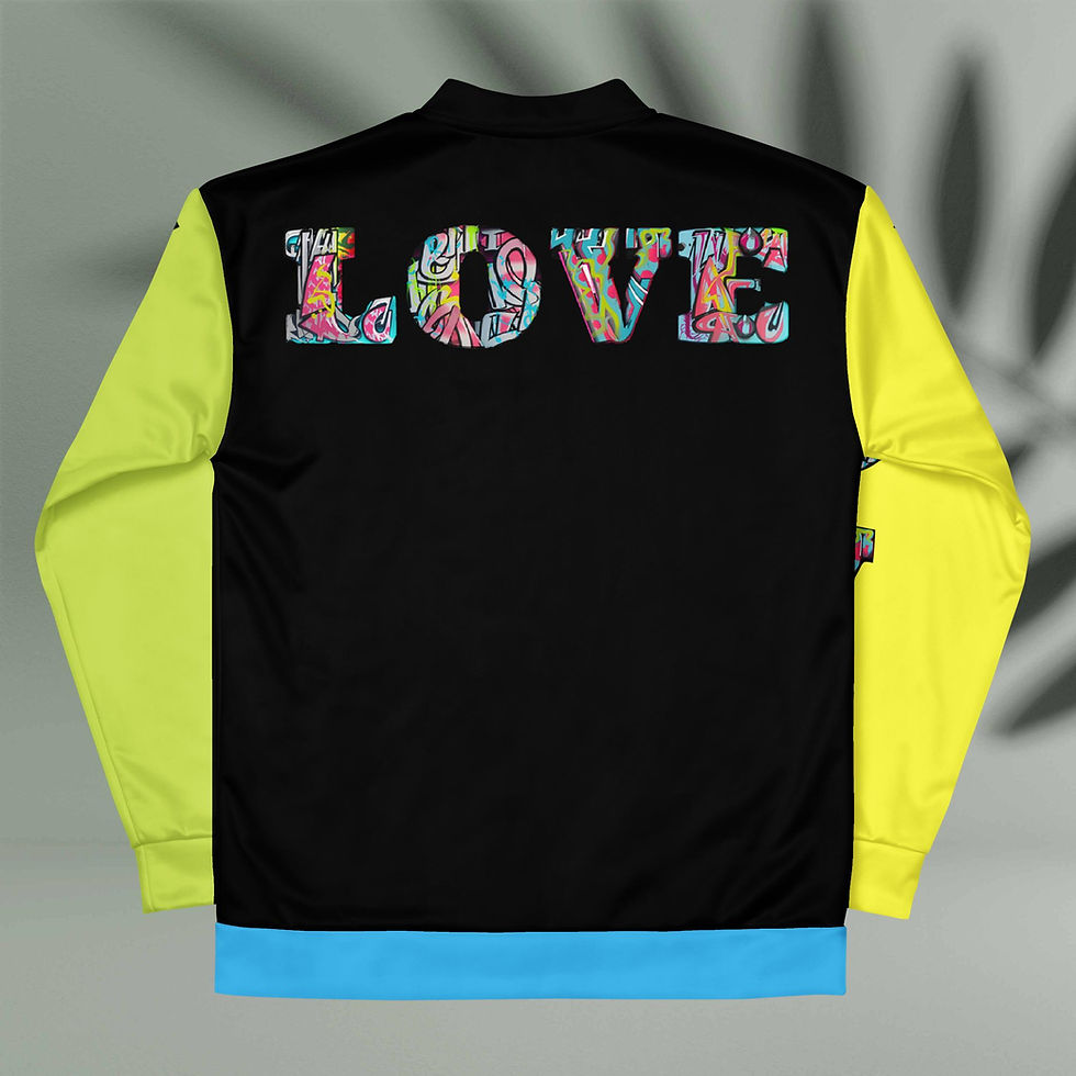 Thumbnail: DOPE VIBEZ UNLIMITED - LOVE (Graffiti) Unisex Bomber Jacket