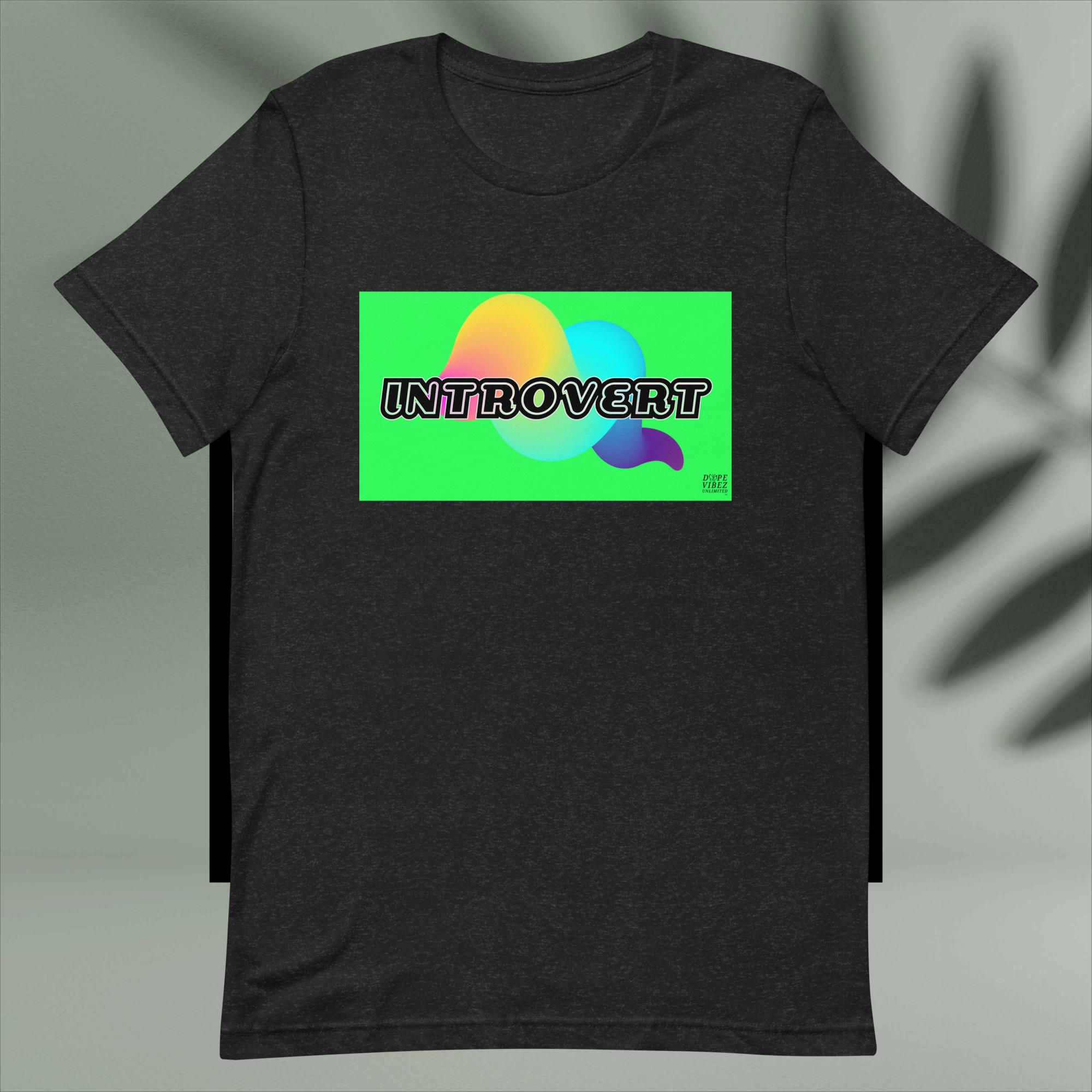 DOPE VIBEZ UNLIMITED - INTROVERT (Lime) Unisex t-shirt