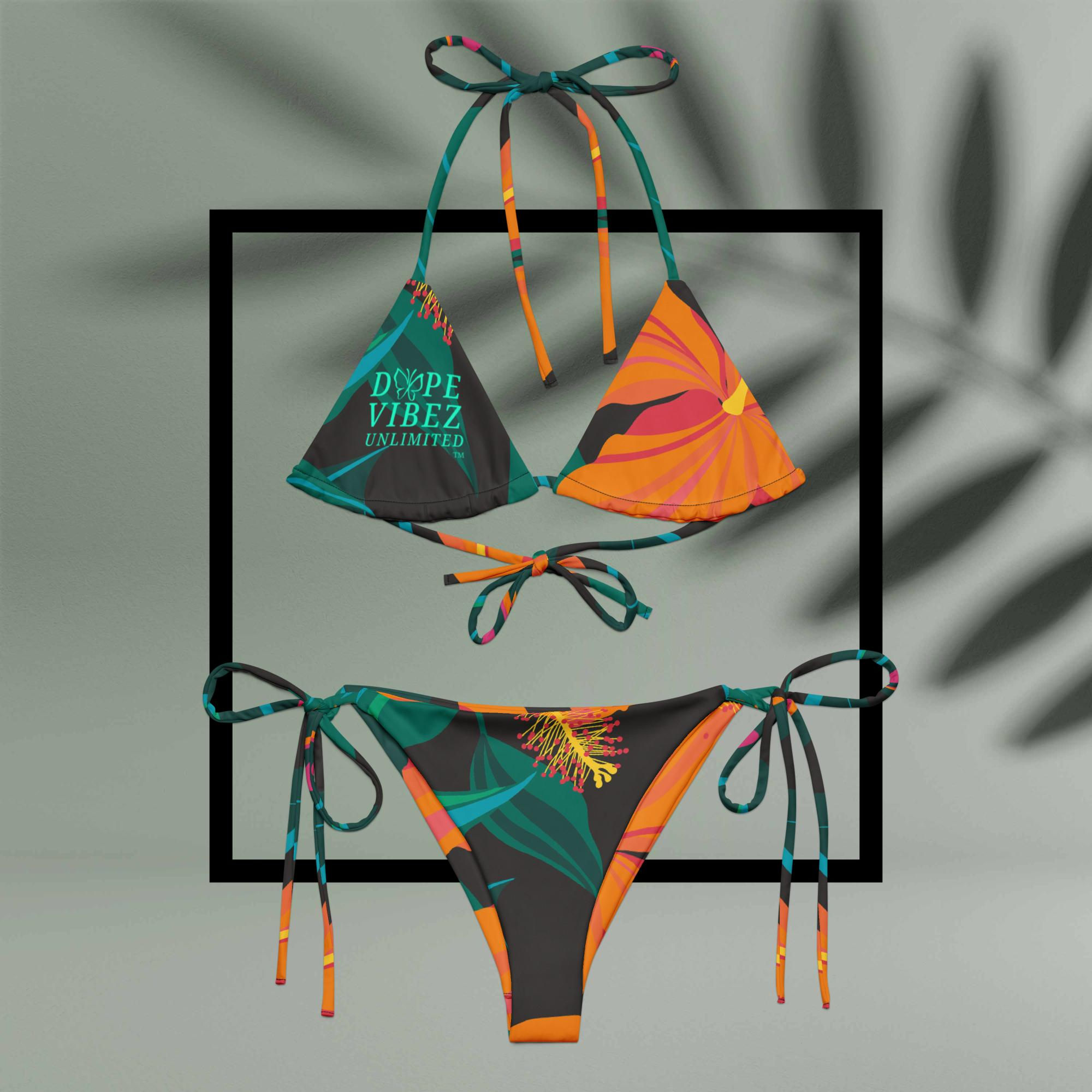 DOPE VIBEZ UNLIMITED Queens - DVU recycled string bikini