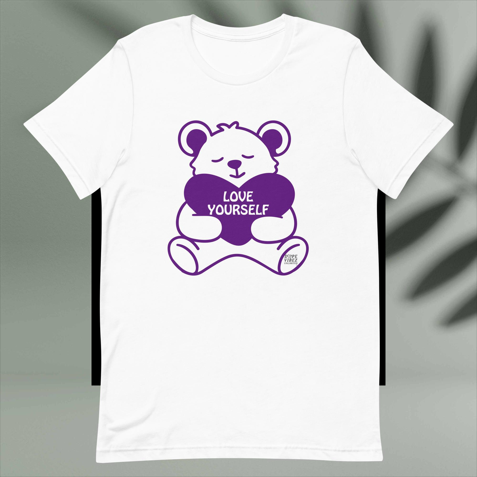 DOPE VIBEZ UNLIMITED - LOVE YOURSELF BEAR (PURP) Unisex t-shirt