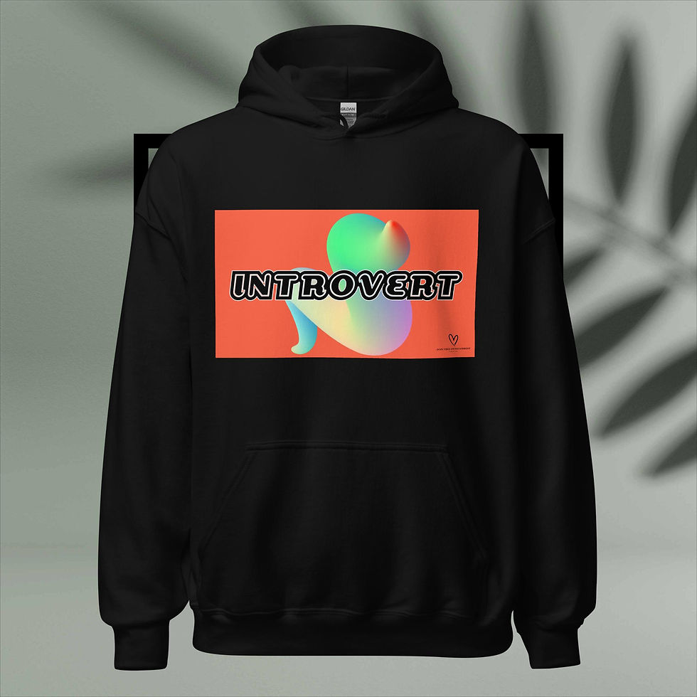 Thumbnail: DOPE VIBEZ UNLIMITED - INTROVERT (Org) Unisex Hoodie