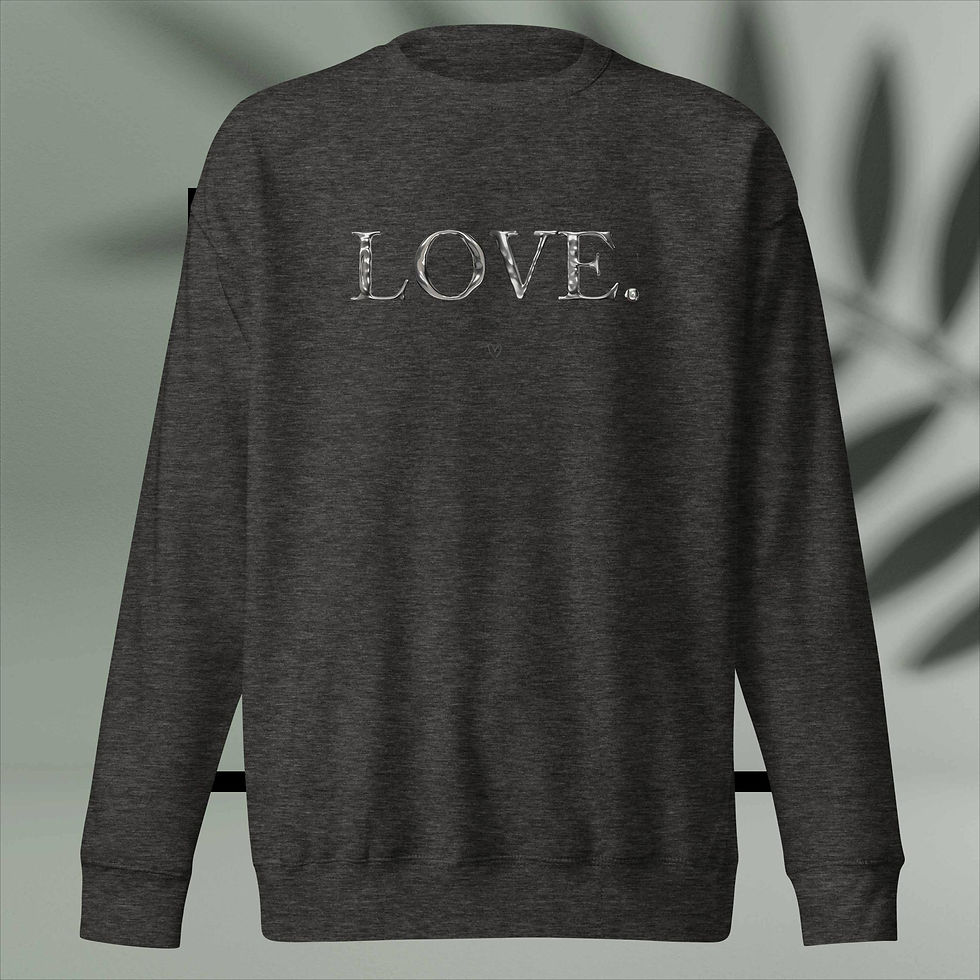 Thumbnail: DOPE VIBEZ UNLIMITED - LOVE. (SLVR) Unisex Premium Sweatshirt