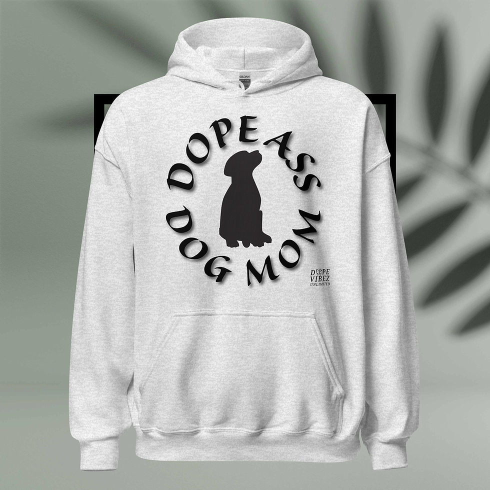 Thumbnail: DOPE VIBEZ UNLIMITED Queens - DOG MOM (PUPPY) Unisex Hoodie